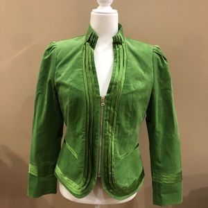 Etcetera Green Velvet and Satin Jacket , Size 6
